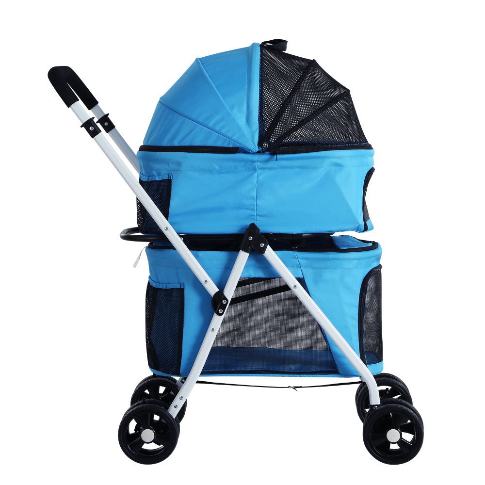 Pet Stroller Dog Pram Large Cat Carrier Travel Foldable 4 Wheels Double - Pet Care > Cat Supplies > Cat Carriers & Crates - Rivercity House & Home Co. (ABN 18 642 972 209) - Affordable Modern Furniture Australia