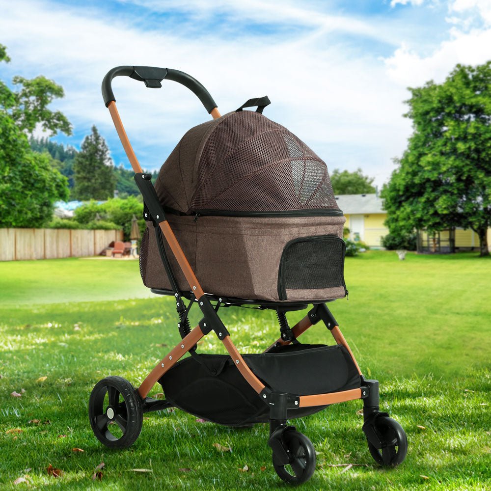 Pet Stroller Dog Pram Large Cat Carrier Travel Foldable 4 Wheels Pushchair Double - Pet Care > Cat Supplies > Cat Carriers & Crates - Rivercity House & Home Co. (ABN 18 642 972 209) - Affordable Modern Furniture Australia