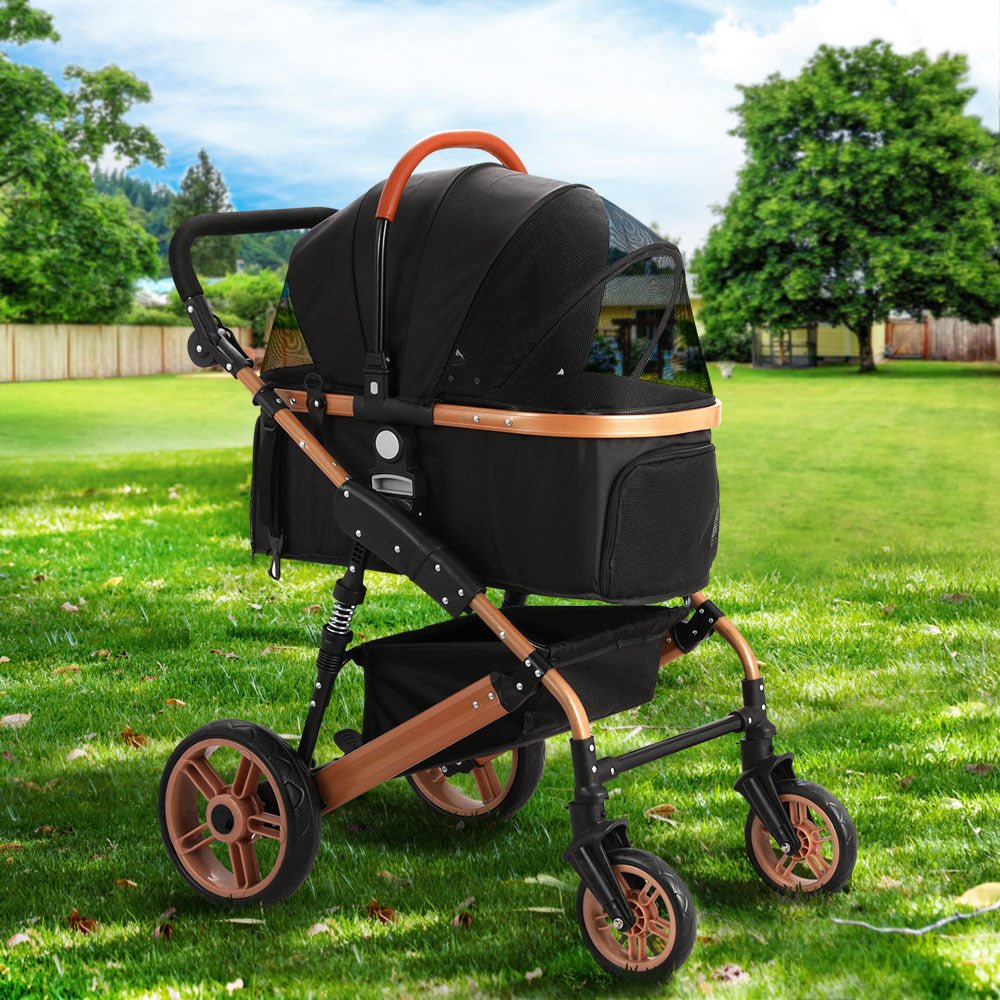 Pet Stroller Dog Pram Large Cat Carrier Travel Foldable Pushchair 4 Wheels - Pet Care > Cat Supplies > Cat Carriers & Crates - Rivercity House & Home Co. (ABN 18 642 972 209) - Affordable Modern Furniture Australia