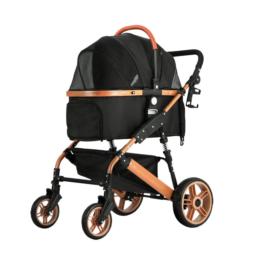Pet Stroller Dog Pram Large Cat Carrier Travel Foldable Pushchair 4 Wheels - Pet Care > Cat Supplies > Cat Carriers & Crates - Rivercity House & Home Co. (ABN 18 642 972 209) - Affordable Modern Furniture Australia