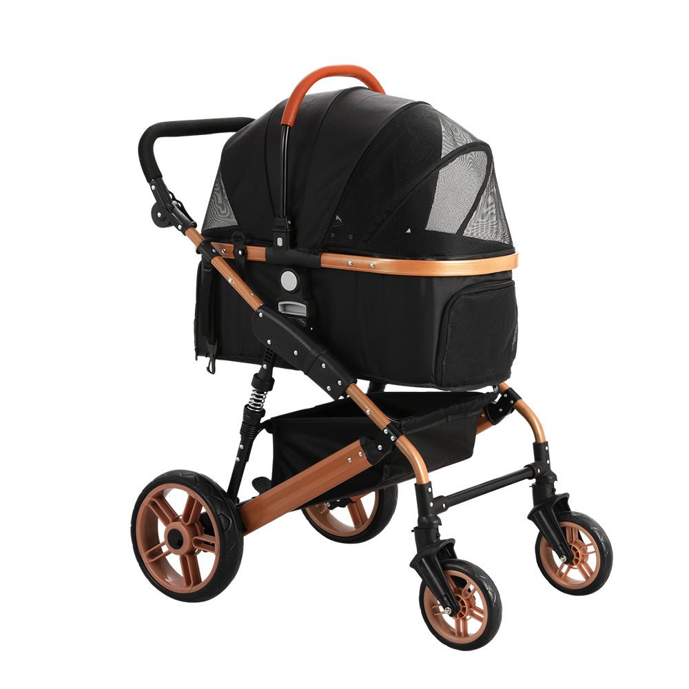 Pet Stroller Dog Pram Large Cat Carrier Travel Foldable Pushchair 4 Wheels - Pet Care > Cat Supplies > Cat Carriers & Crates - Rivercity House & Home Co. (ABN 18 642 972 209) - Affordable Modern Furniture Australia