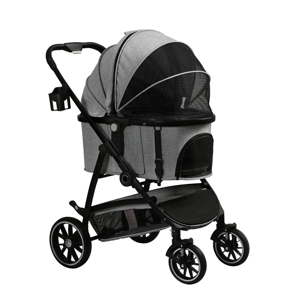 Pet Stroller Dog Pram Large Cat Carrier Travel Pushchair 4 Wheels Foldable - Pet Care > Cat Supplies > Cat Carriers & Crates - Rivercity House & Home Co. (ABN 18 642 972 209) - Affordable Modern Furniture Australia
