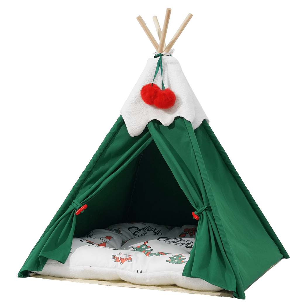 Pet Tent Bed for Dogs and Cats with Washable Cushion - Green - Rivercity House & Home Co. (ABN 18 642 972 209) - Affordable Modern Furniture Australia