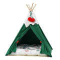 Pet Tent Bed for Small Dogs and Cats with Washable Cushion - Green