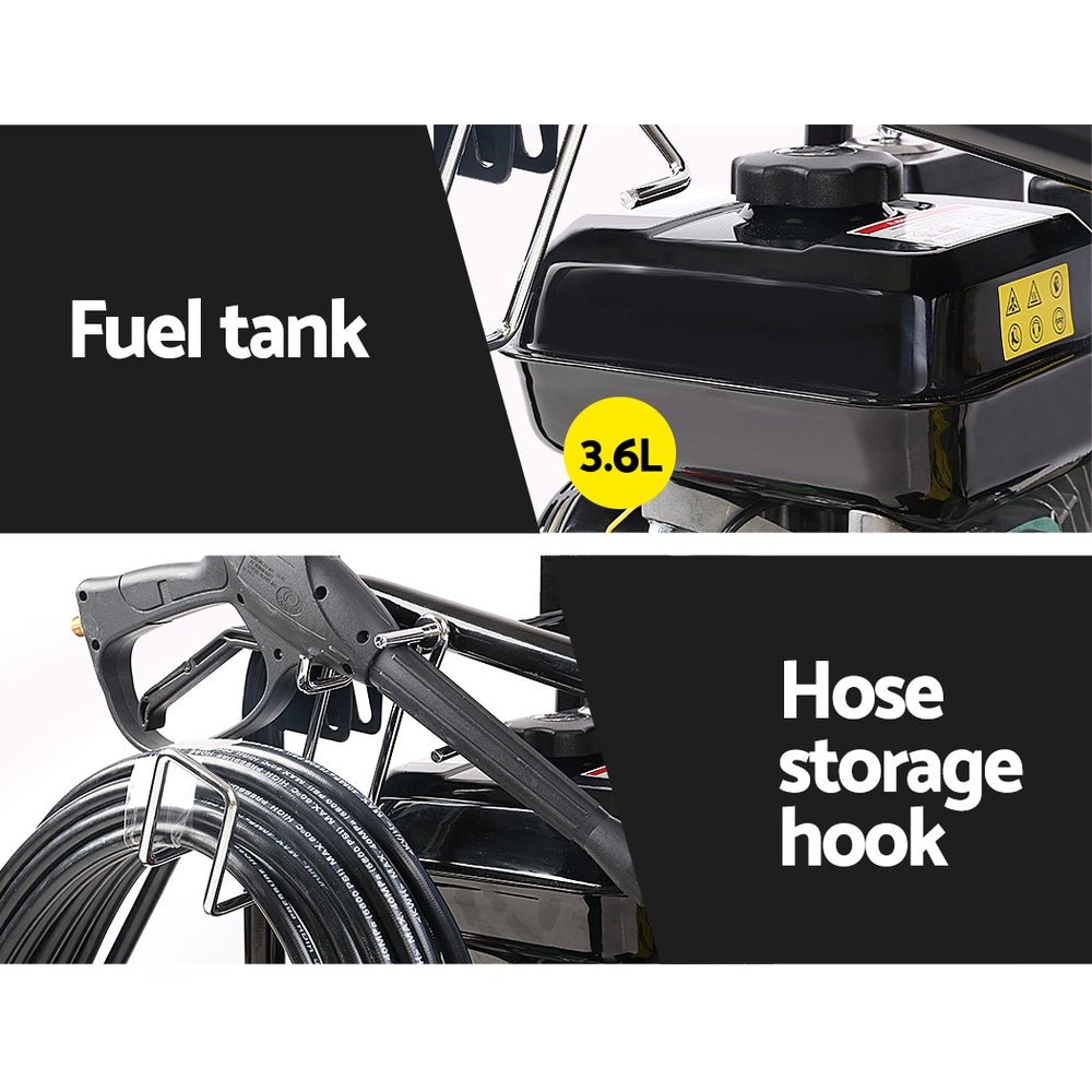 Petrol High Pressure Cleaner Washer with 20m Hose - Black - Auto Accessories > Auto Accessories Others > Automotive Cleaning - Rivercity House & Home Co. (ABN 18 642 972 209) - Affordable Modern Furniture Australia