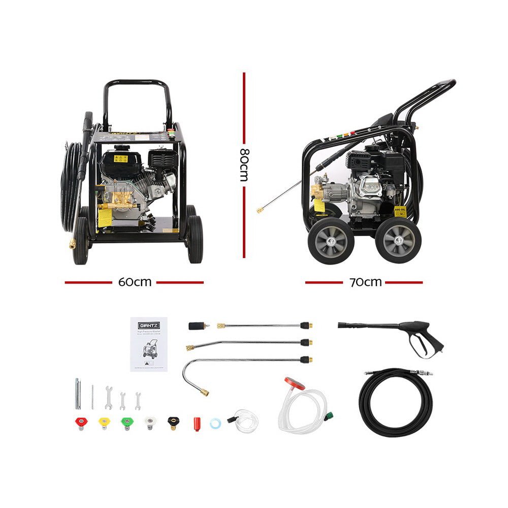Petrol High Pressure Cleaner Washer with 20m Hose - Black - Auto Accessories > Auto Accessories Others > Automotive Cleaning - Rivercity House & Home Co. (ABN 18 642 972 209) - Affordable Modern Furniture Australia