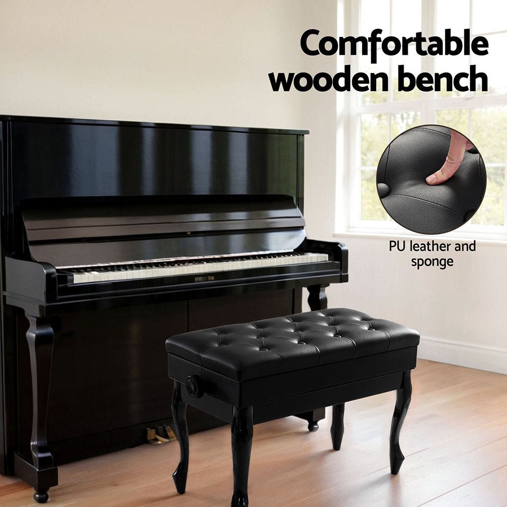 Piano Bench Stool Adjustable Height Keyboard Seat - Audio & Video > Musical Instrument & Accessories - Rivercity House & Home Co. (ABN 18 642 972 209) - Affordable Modern Furniture Australia