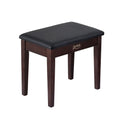 Piano Bench Stool with Storage Wooden PU Leather