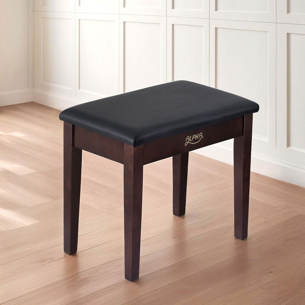 Piano Bench Stool with Storage Wooden PU Leather - Furniture > Living Room > Ottomans & Footstools - Rivercity House & Home Co. (ABN 18 642 972 209) - Affordable Modern Furniture Australia