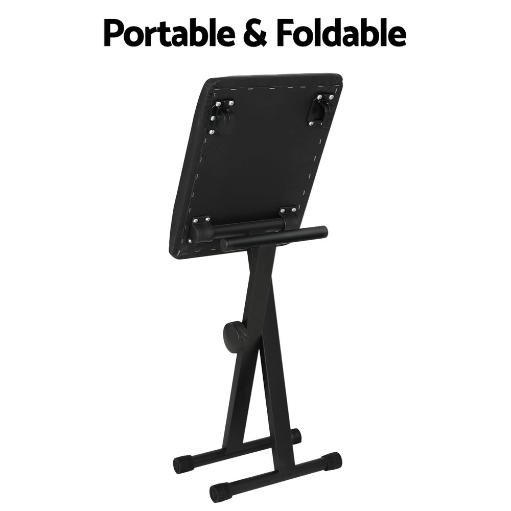 Piano Stool Adjustable Height Keyboard Seat Portable Bench Chair Black - Furniture > Bar Stools & Chairs > Table & Bar Stools - Rivercity House & Home Co. (ABN 18 642 972 209) - Affordable Modern Furniture Australia