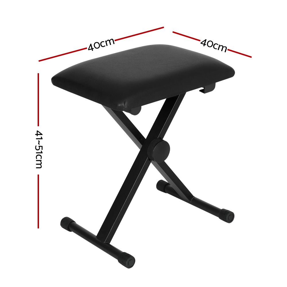 Piano Stool Adjustable Height Keyboard Seat Portable Bench Chair Black - Furniture > Bar Stools & Chairs > Table & Bar Stools - Rivercity House & Home Co. (ABN 18 642 972 209) - Affordable Modern Furniture Australia