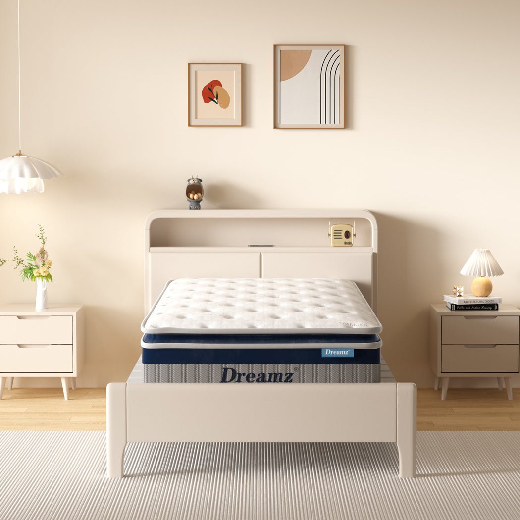 Pillow Top Spring Mattress 32cm All Sizes - White - Rivercity House & Home Co. (ABN 18 642 972 209) - Affordable Modern Furniture Australia