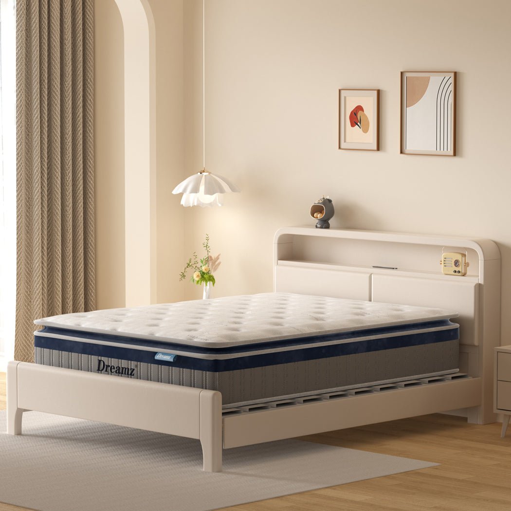 Pillow Top Spring Mattress 32cm All Sizes - White - Rivercity House & Home Co. (ABN 18 642 972 209) - Affordable Modern Furniture Australia