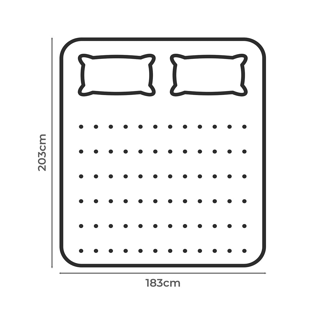 Pillowtop Mattress Topper 5cm Thickness - White - Rivercity House & Home Co. (ABN 18 642 972 209) - Affordable Modern Furniture Australia