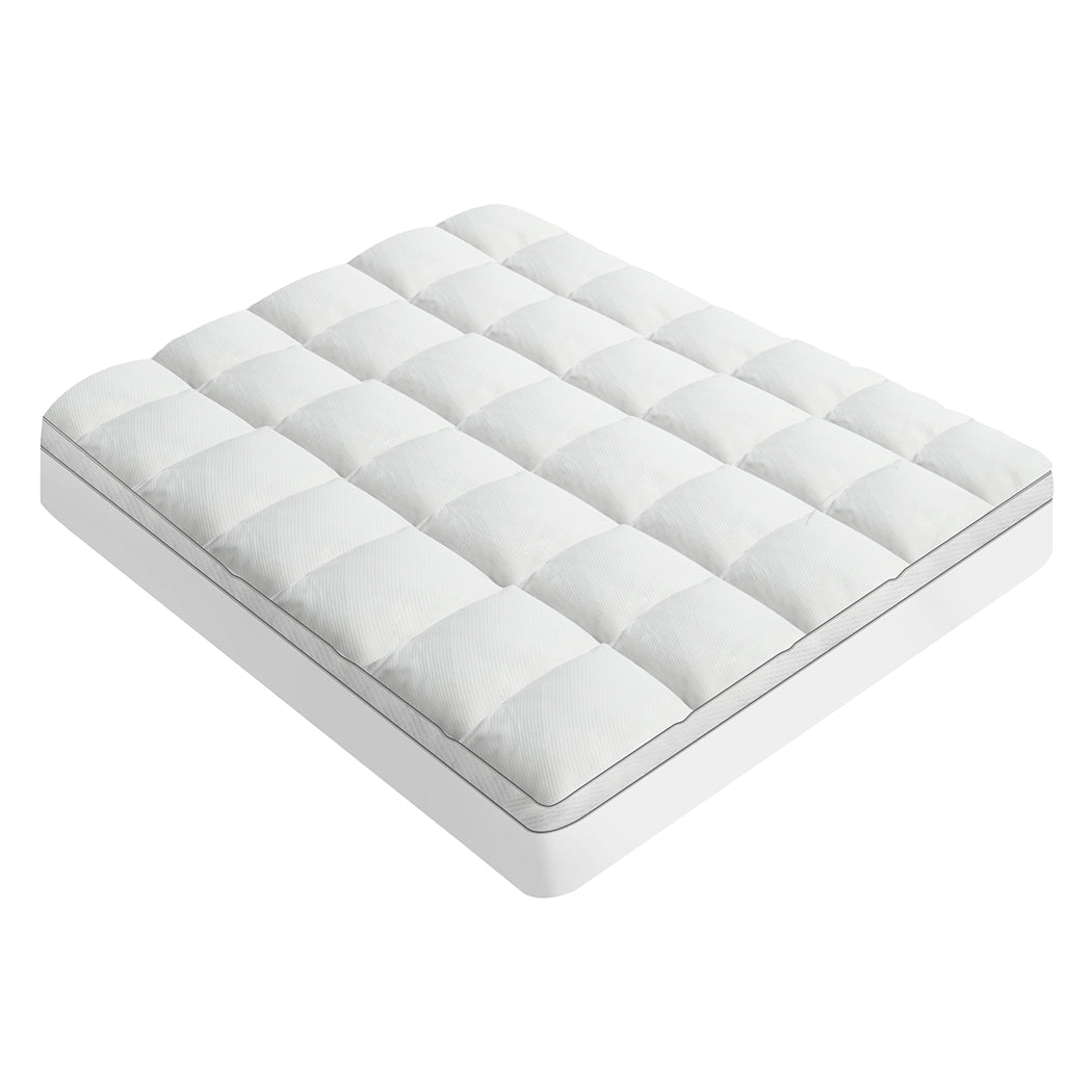 Pillowtop Mattress Topper 5cm Thickness - White - Rivercity House & Home Co. (ABN 18 642 972 209) - Affordable Modern Furniture Australia