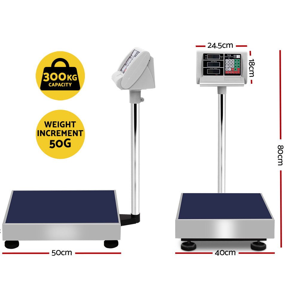 Platform Scales Digital 300KG Electronic Scale Counting LCD - Home & Garden > Scales > Kitchen Scales - Rivercity House & Home Co. (ABN 18 642 972 209) - Affordable Modern Furniture Australia