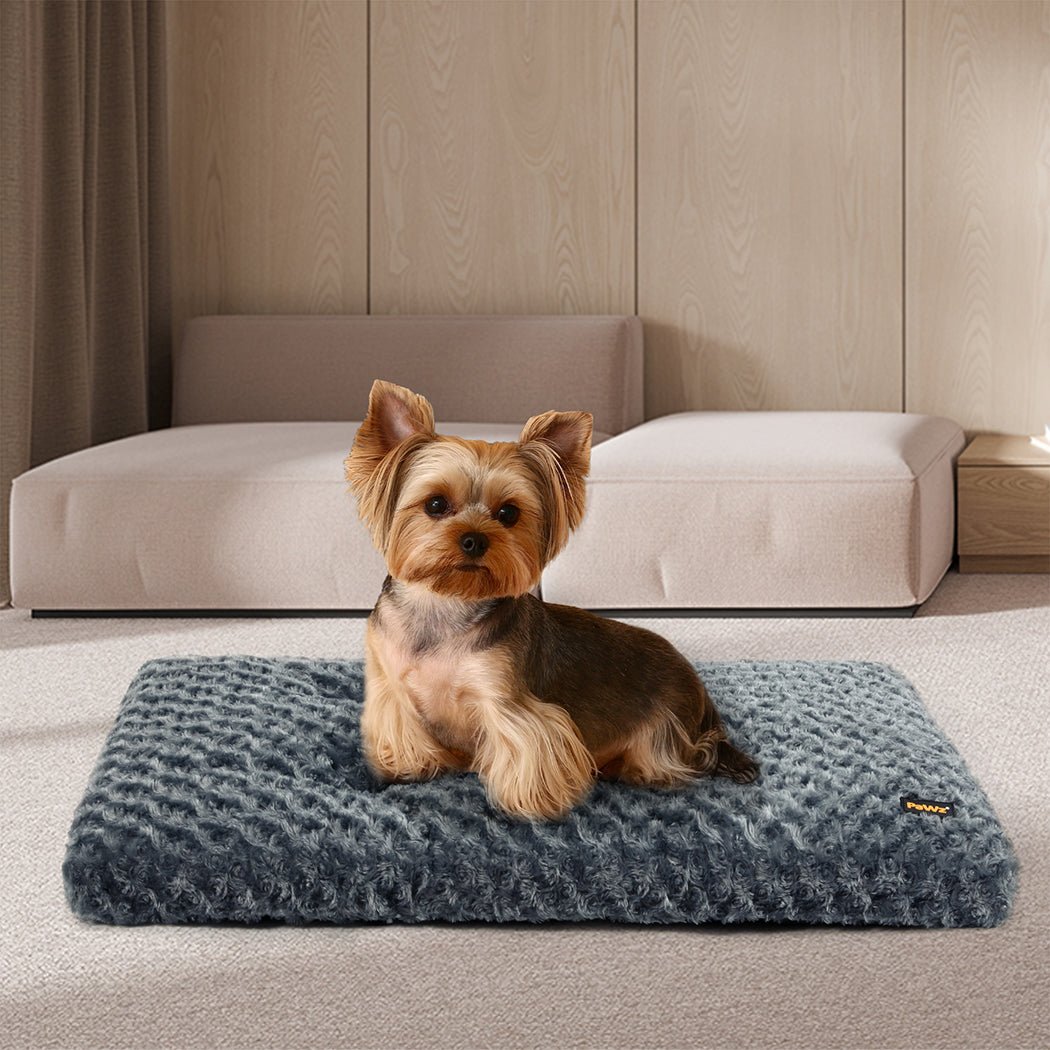 Plush Calming Dog Bed Soft Warm Washable - Grey - Rivercity House & Home Co. (ABN 18 642 972 209) - Affordable Modern Furniture Australia