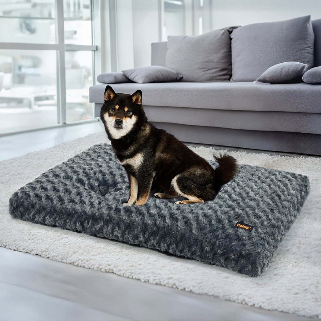 Plush Calming Dog Bed Soft Warm Washable - Grey - Rivercity House & Home Co. (ABN 18 642 972 209) - Affordable Modern Furniture Australia