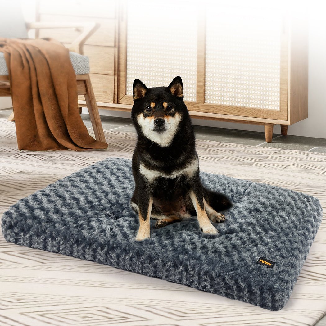 Plush Calming Dog Bed Soft Warm Washable - Grey - Rivercity House & Home Co. (ABN 18 642 972 209) - Affordable Modern Furniture Australia