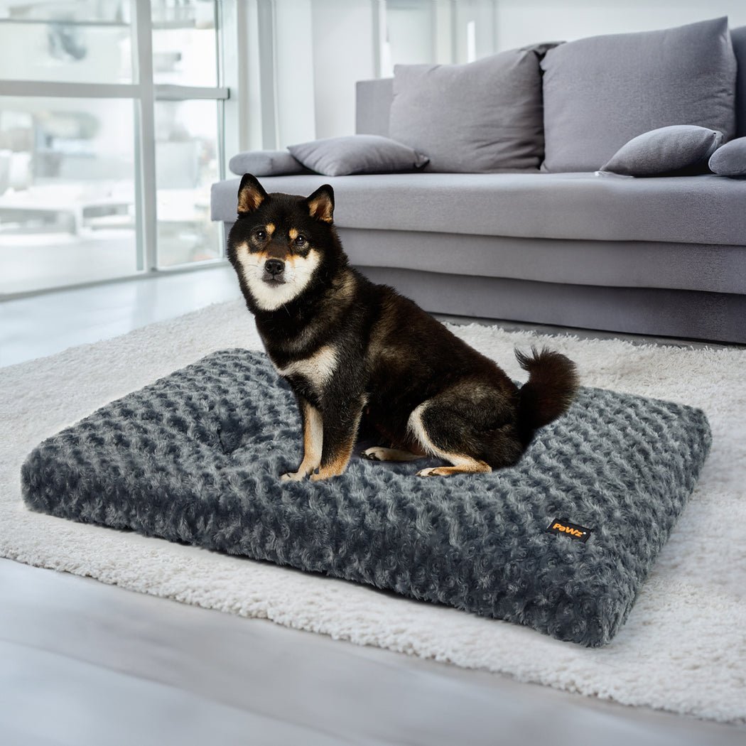 Plush Calming Dog Bed Soft Warm Washable - Grey - Rivercity House & Home Co. (ABN 18 642 972 209) - Affordable Modern Furniture Australia