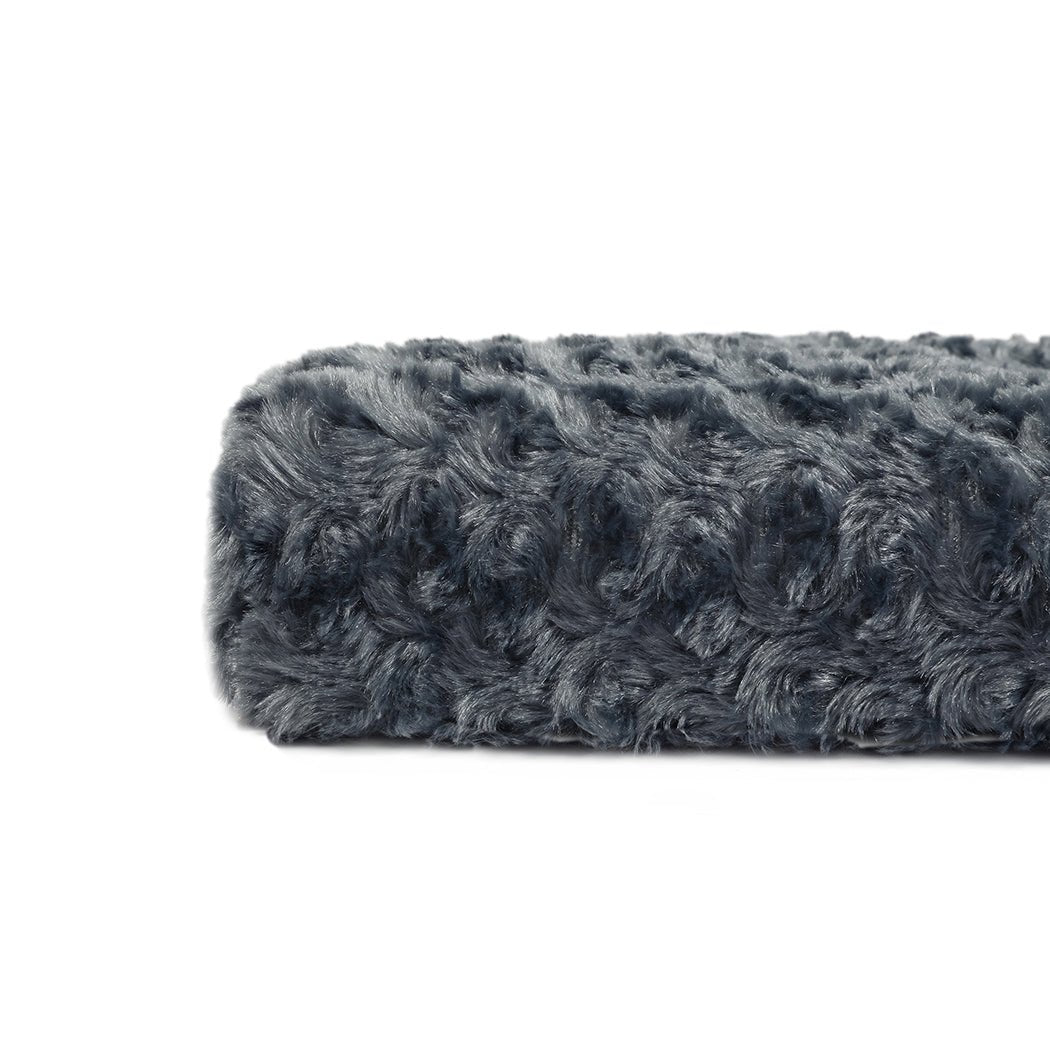 Plush Calming Dog Bed Soft Warm Washable - Grey - Rivercity House & Home Co. (ABN 18 642 972 209) - Affordable Modern Furniture Australia