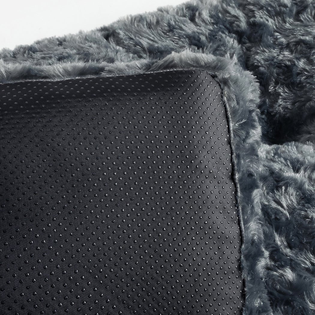 Plush Calming Dog Bed Soft Warm Washable - Grey - Rivercity House & Home Co. (ABN 18 642 972 209) - Affordable Modern Furniture Australia