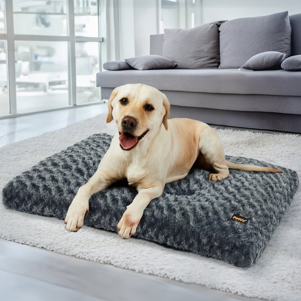 Plush Calming Dog Bed Soft Warm Washable - Grey - Rivercity House & Home Co. (ABN 18 642 972 209) - Affordable Modern Furniture Australia