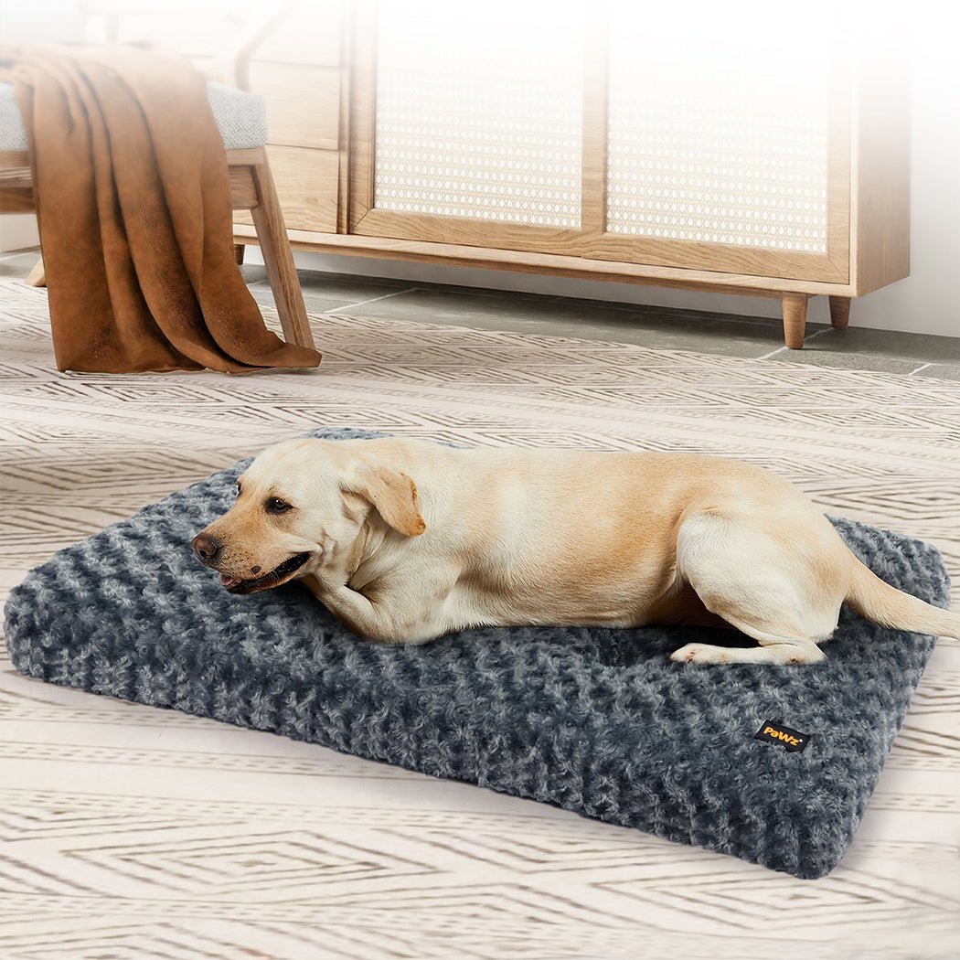 Plush Calming Dog Bed Soft Warm Washable - Grey - Rivercity House & Home Co. (ABN 18 642 972 209) - Affordable Modern Furniture Australia