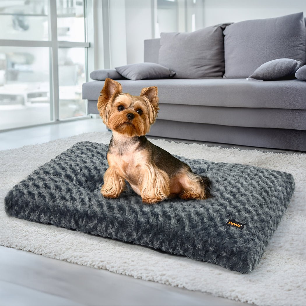 Plush Calming Dog Bed Soft Warm Washable - Grey - Rivercity House & Home Co. (ABN 18 642 972 209) - Affordable Modern Furniture Australia
