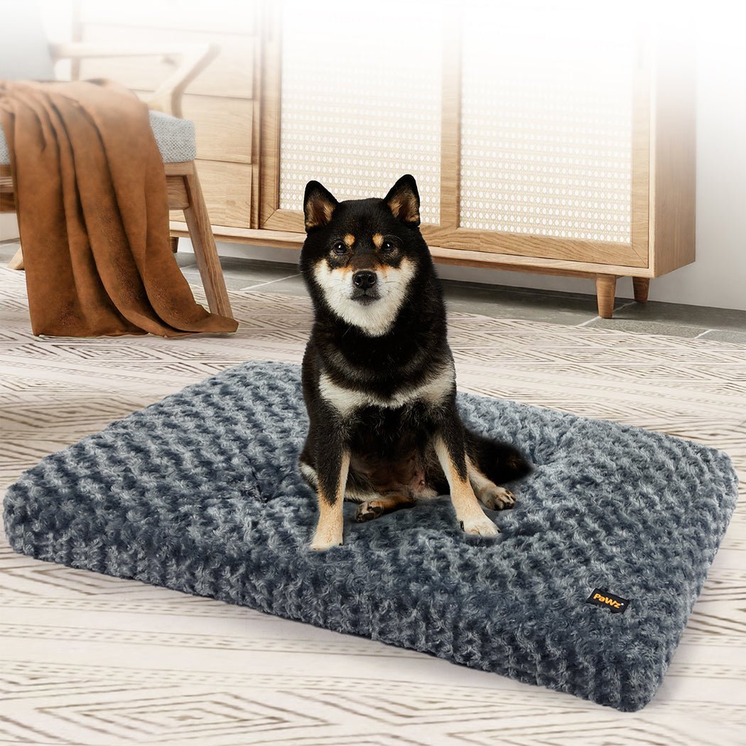 Plush Calming Dog Bed Soft Warm Washable - Grey - Rivercity House & Home Co. (ABN 18 642 972 209) - Affordable Modern Furniture Australia