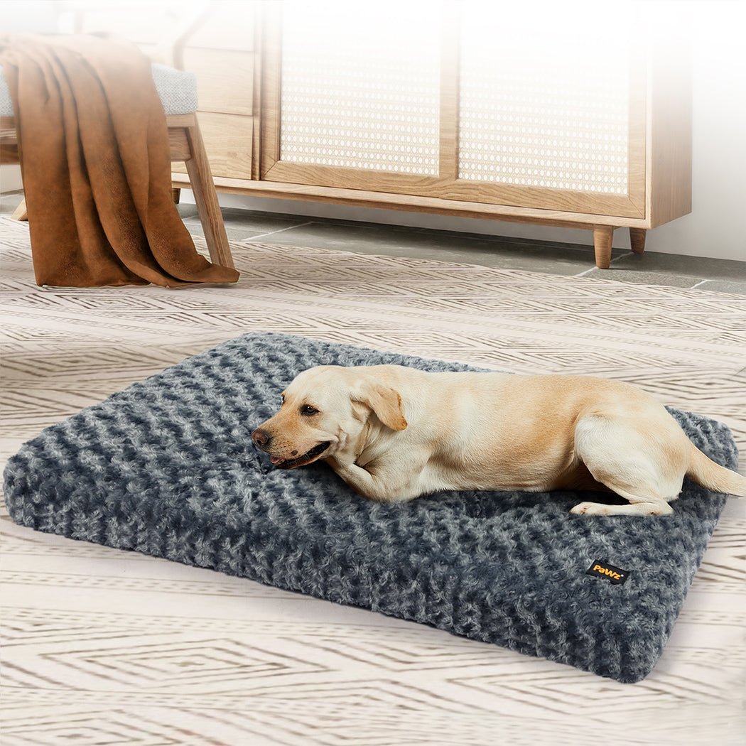 Plush Dog Bed Calming Soft Warm Washable - Grey - Rivercity House & Home Co. (ABN 18 642 972 209) - Affordable Modern Furniture Australia