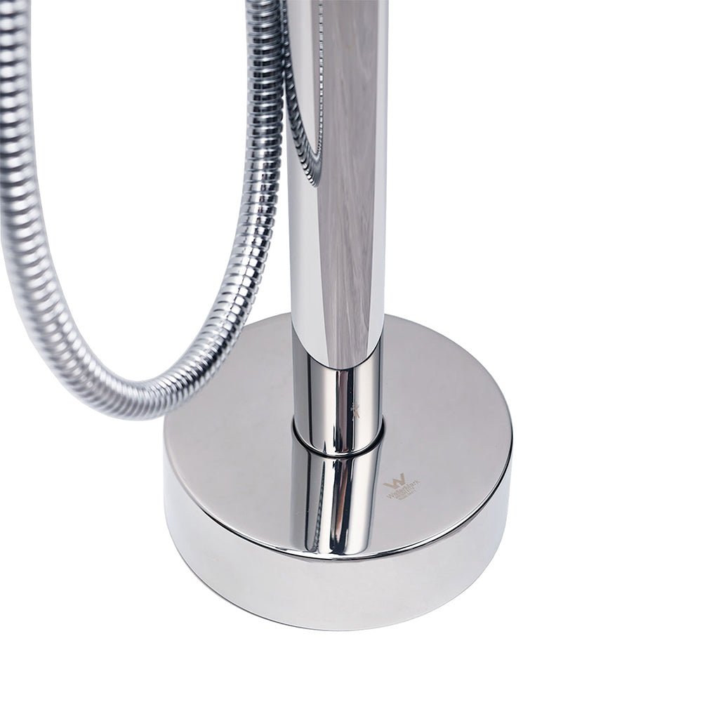 Polished Chrome Bathtub Filler Free Standing Mixer Faucet Tap Spout Handset WELS - Furniture > Bathroom > Shower Heads & Screens - Rivercity House & Home Co. (ABN 18 642 972 209) - Affordable Modern Furniture Australia