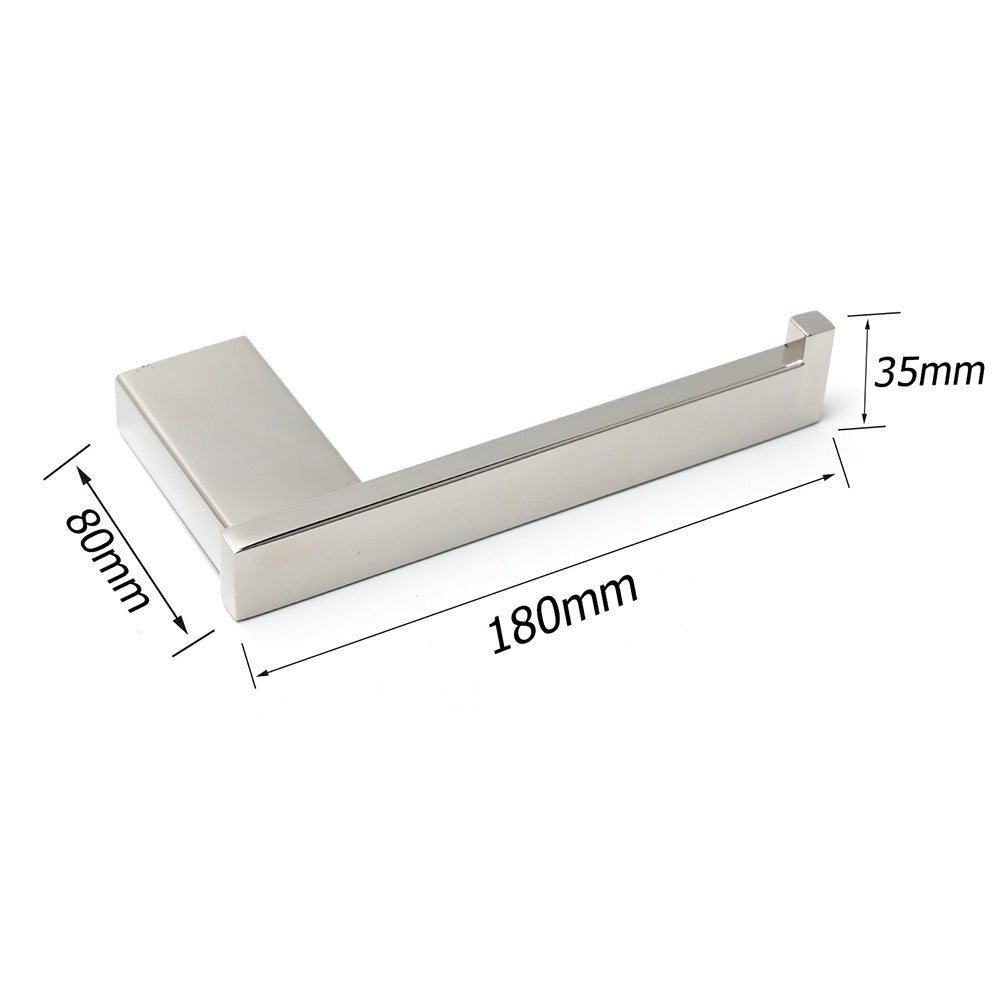 Polished Chrome Square Toilet Paper Roll Tissue Roll Holder Wall Mounted Hook - Home & Garden > Bathroom Accessories > Shower Accessories - Rivercity House & Home Co. (ABN 18 642 972 209) - Affordable Modern Furniture Australia