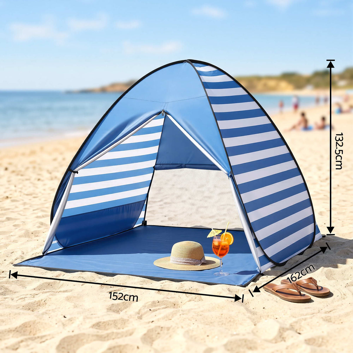Pop Up Beach Tent UPF50+ Sun Shade Lightweight 2-3 Person - Outdoor Recreation > Camping > Tents - Rivercity House & Home Co. (ABN 18 642 972 209) - Affordable Modern Furniture Australia