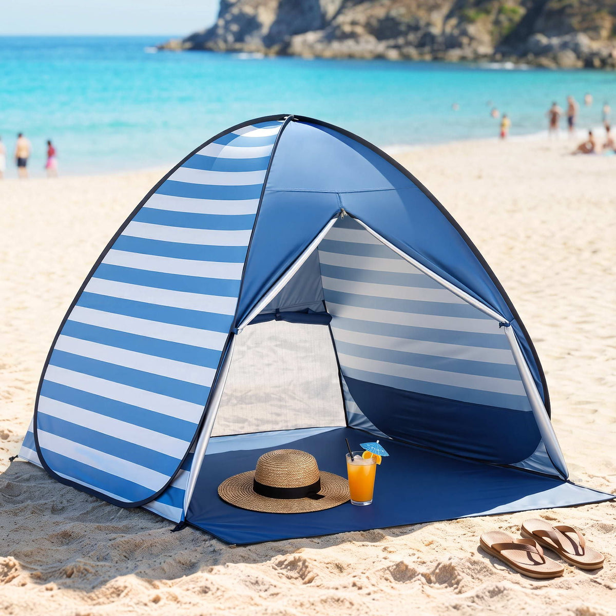 Pop Up Beach Tent UPF50+ Sun Shade Lightweight 2-3 Person - Outdoor Recreation > Camping > Tents - Rivercity House & Home Co. (ABN 18 642 972 209) - Affordable Modern Furniture Australia