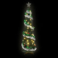 Pop Up Pre Decorated 155cm Christmas Tree with Warm White LED Lights - Warm White