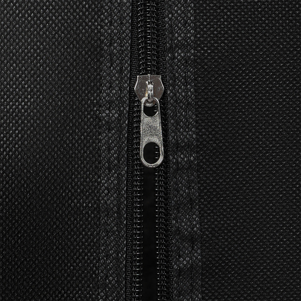 Portable 102cm Fabric Wardrobe Organizer with Pockets and Anti - Tip - Black and Silver - Rivercity House & Home Co. (ABN 18 642 972 209) - Affordable Modern Furniture Australia