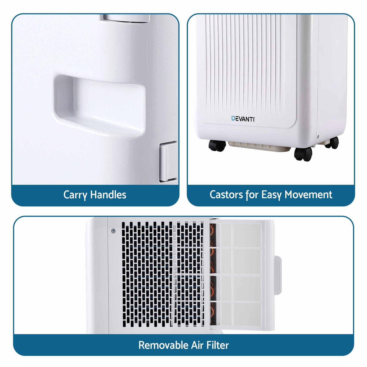 Portable Air Conditioner 5000 BTU 3-in-1 with Remote Control - Appliances > Air Conditioners > Portable Air Conditioners - Rivercity House & Home Co. (ABN 18 642 972 209) - Affordable Modern Furniture Australia