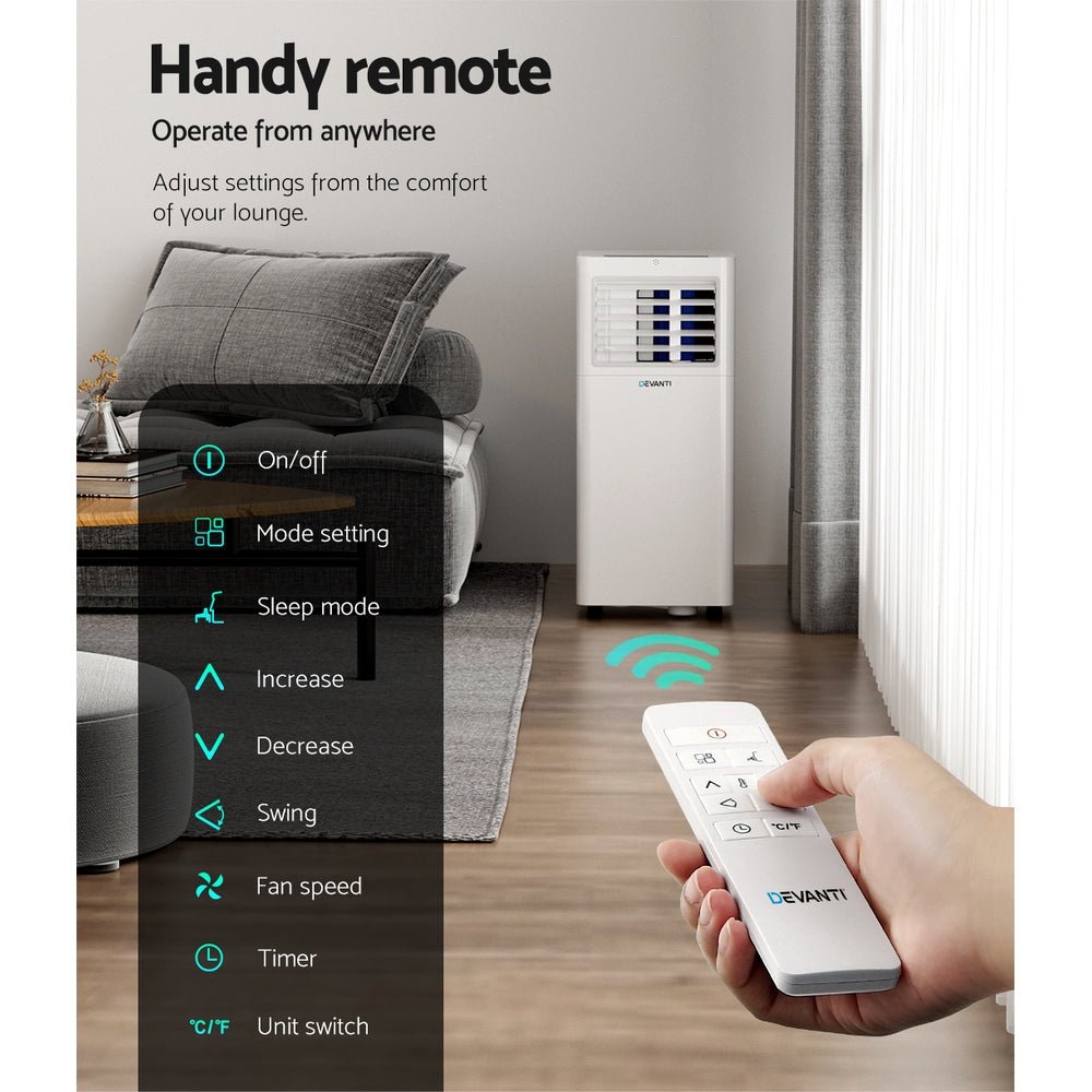Portable Air Conditioner 7000BTU Cooling Mobile Fan Cooler Dehumidifier - Appliances > Air Conditioners > Evaporative Coolers - Rivercity House & Home Co. (ABN 18 642 972 209) - Affordable Modern Furniture Australia