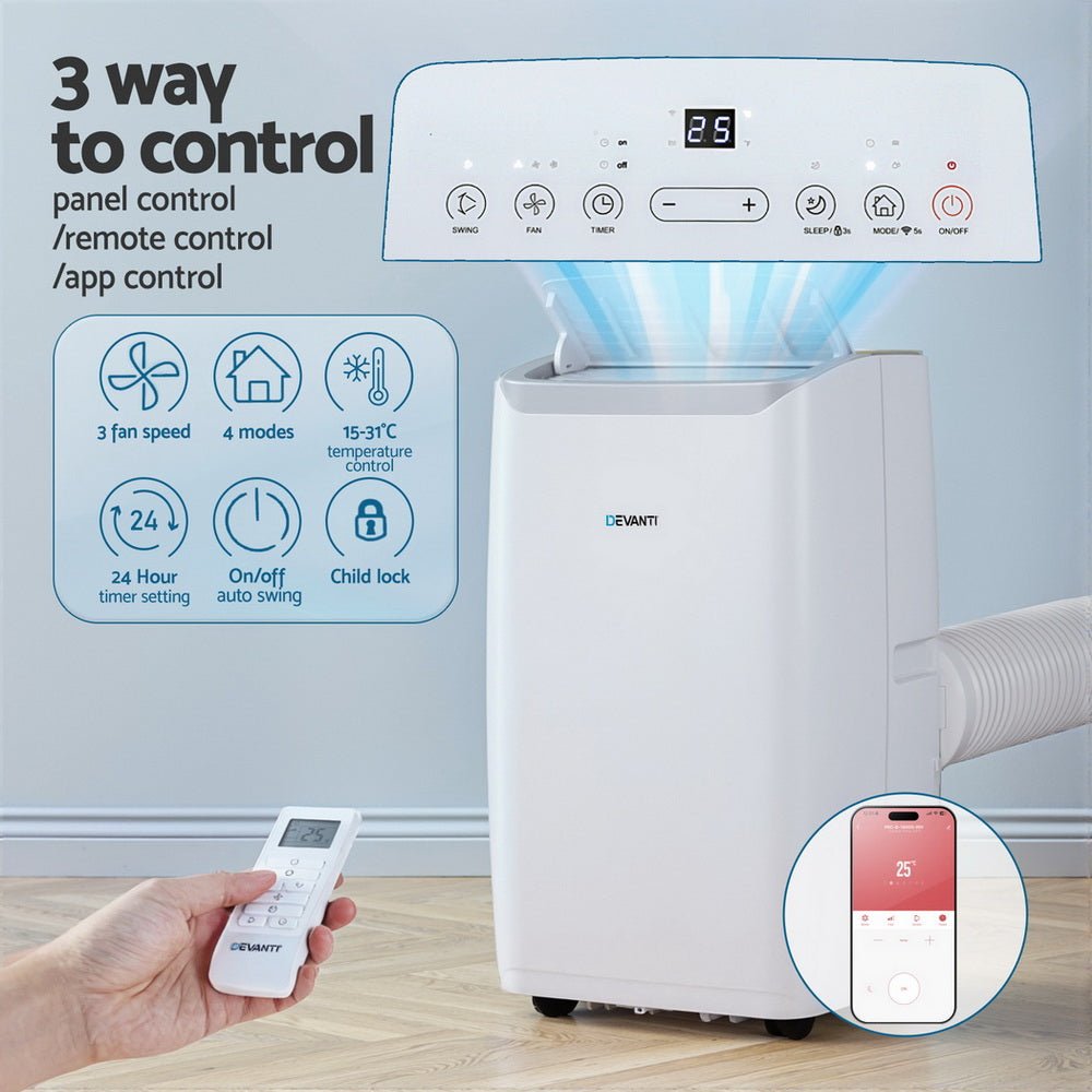 Portable Air Conditioner Dehumidifier Fan 14000BTU - Appliances > Air Conditioners > Portable Air Conditioners - Rivercity House & Home Co. (ABN 18 642 972 209) - Affordable Modern Furniture Australia