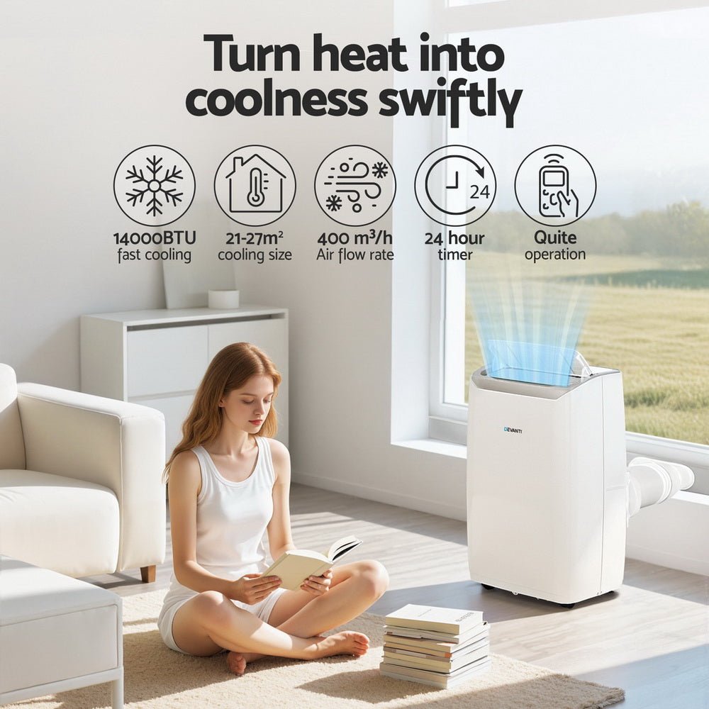 Portable Air Conditioner Dehumidifier Fan 14000BTU - Appliances > Air Conditioners > Portable Air Conditioners - Rivercity House & Home Co. (ABN 18 642 972 209) - Affordable Modern Furniture Australia