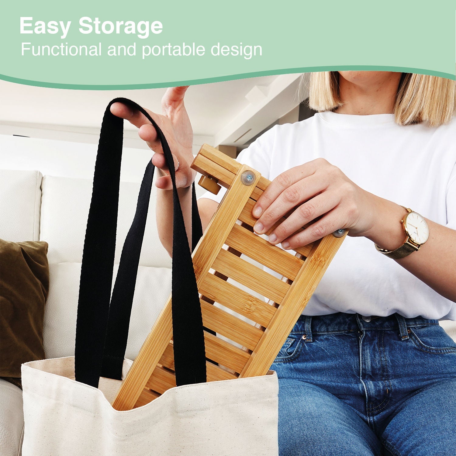Portable Bamboo Baby Bottle Drying Rack - Home & Garden > Laundry & Cleaning > Laundry Storage - Rivercity House & Home Co. (ABN 18 642 972 209) - Affordable Modern Furniture Australia