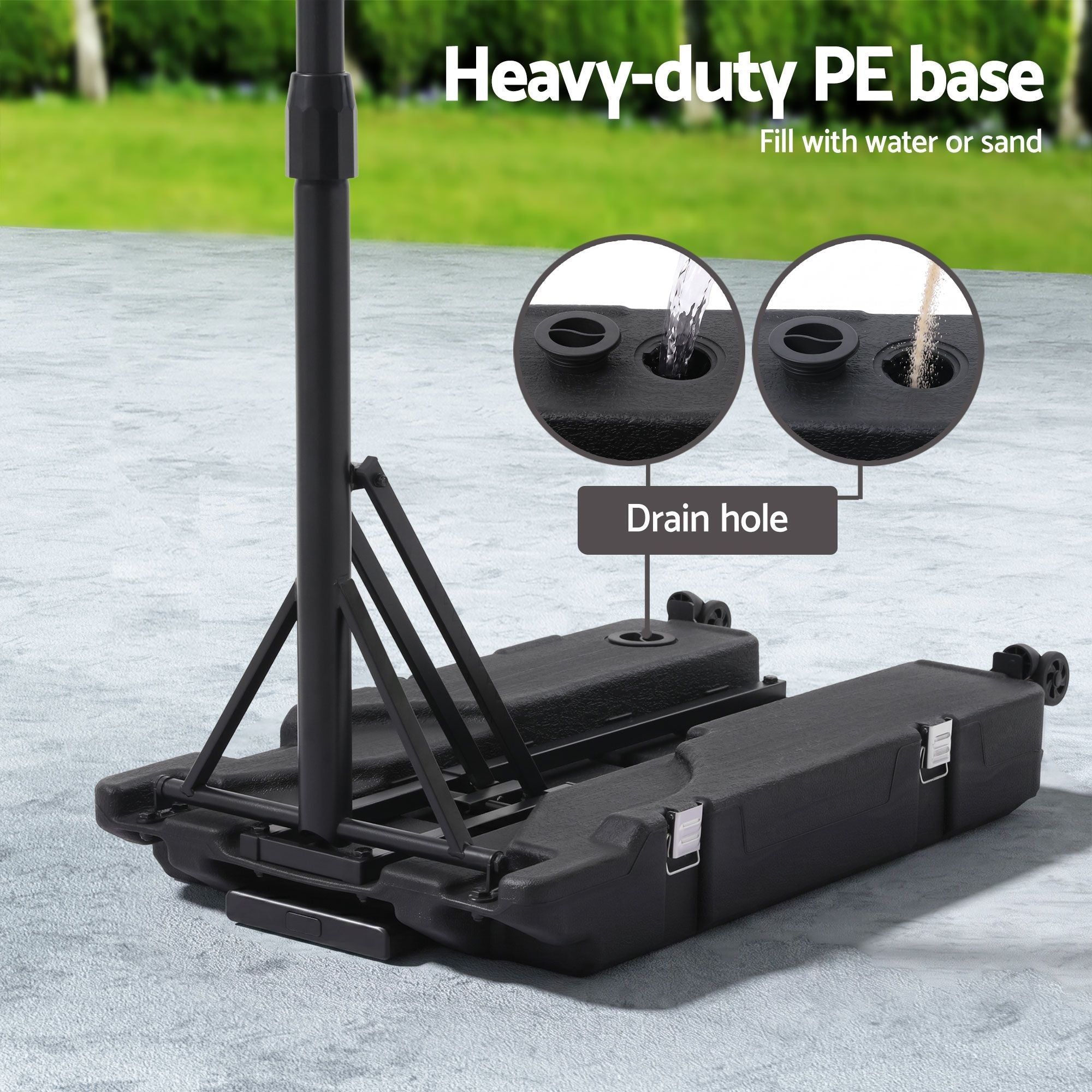 Portable Basketball Hoop System Adjustable Full Foldable Stand 2.07m - Sports & Fitness > Ball Sports > Basketball & Basketball Accessories - Rivercity House & Home Co. (ABN 18 642 972 209) - Affordable Modern Furniture Australia