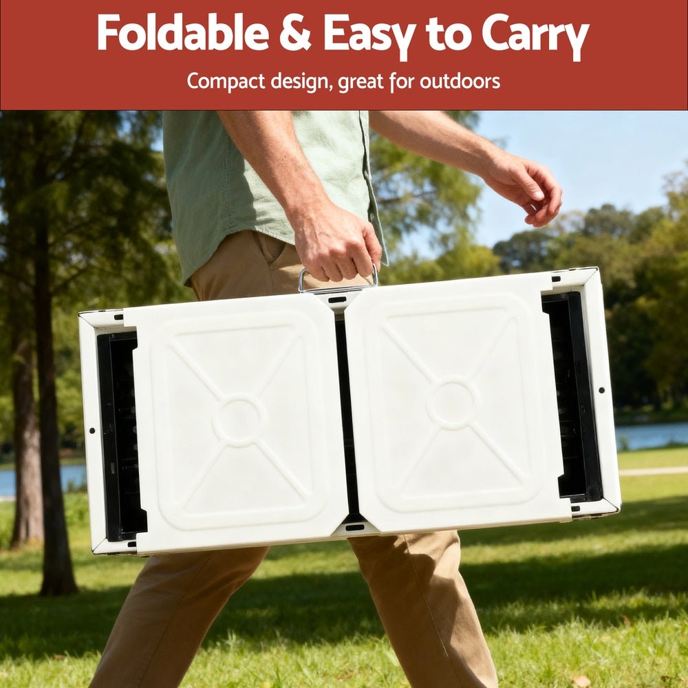 Portable BBQ Grill w/ Stainless Steel Racks & Pans for Outdoor - Home & Garden > BBQ > BBQs & Accessories - Rivercity House & Home Co. (ABN 18 642 972 209) - Affordable Modern Furniture Australia