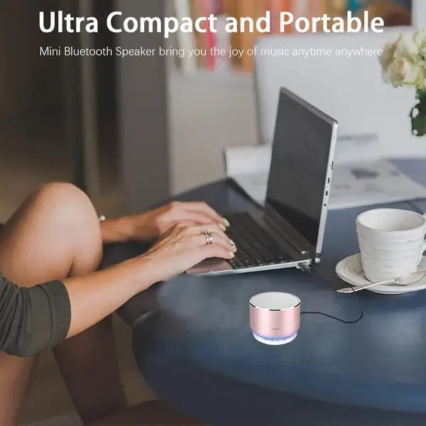Portable Bluetooth Speaker with HD Sound, TF Card & LED Light - Pink - Audio & Video > Speakers > Bluetooth Speakers - Rivercity House & Home Co. (ABN 18 642 972 209) - Affordable Modern Furniture Australia