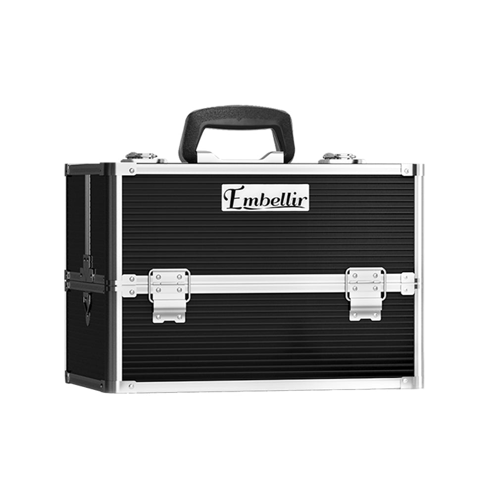 Portable Cosmetic Beauty Makeup Case - Black - Health & Beauty > Cosmetic Storage > Cosmetic & Toiletry Bags - Rivercity House & Home Co. (ABN 18 642 972 209) - Affordable Modern Furniture Australia