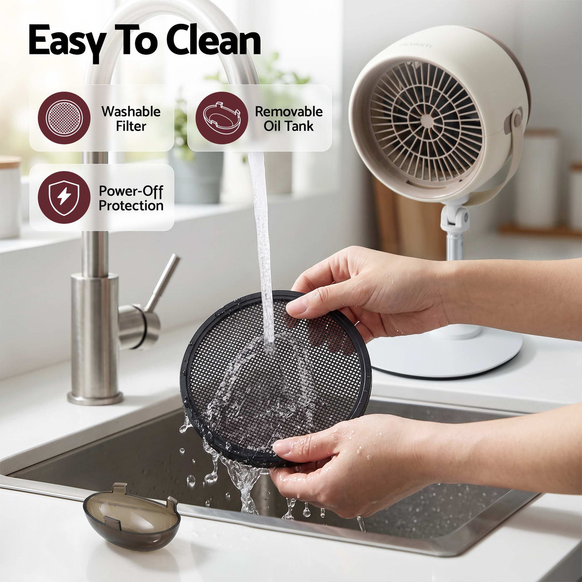 Portable Desktop Range Hood 5-Speed Rechargeable Extractor Fan for BBQ and Tabletop Cooking - Appliances > Fans > Portable Fans - Rivercity House & Home Co. (ABN 18 642 972 209) - Affordable Modern Furniture Australia