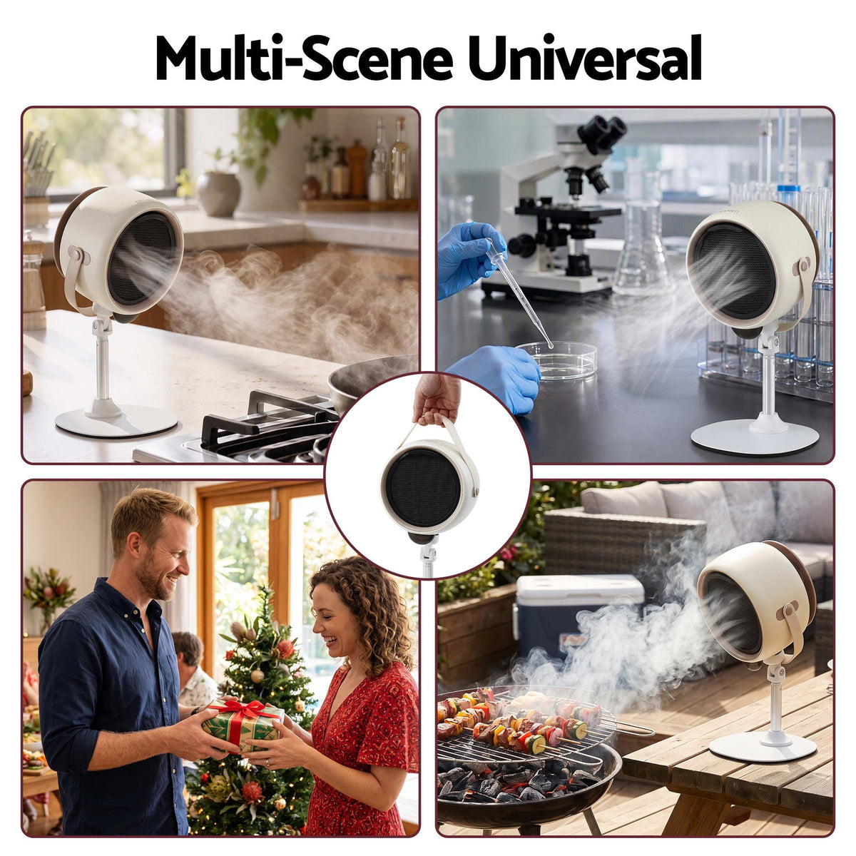 Portable Desktop Range Hood 5-Speed Rechargeable Extractor Fan for BBQ and Tabletop Cooking - Appliances > Fans > Portable Fans - Rivercity House & Home Co. (ABN 18 642 972 209) - Affordable Modern Furniture Australia