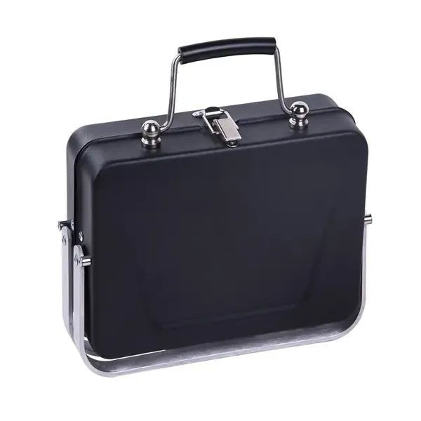 Portable Foldable Charcoal BBQ Grill with Metal Frame and Cooking Grate for Camping and Outdoor Cooking - Black - Home & Garden > BBQ > BBQs & Accessories - Rivercity House & Home Co. (ABN 18 642 972 209) - Affordable Modern Furniture Australia
