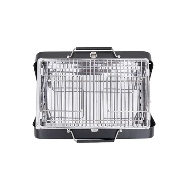 Portable Foldable Charcoal BBQ Grill with Metal Frame and Cooking Grate for Camping and Outdoor Cooking - Black - Home & Garden > BBQ > BBQs & Accessories - Rivercity House & Home Co. (ABN 18 642 972 209) - Affordable Modern Furniture Australia